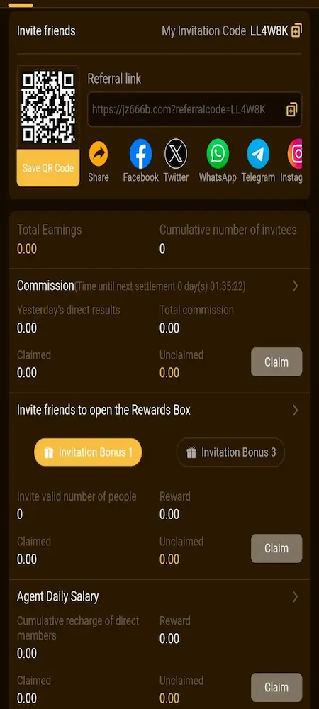 JZ666 Game login